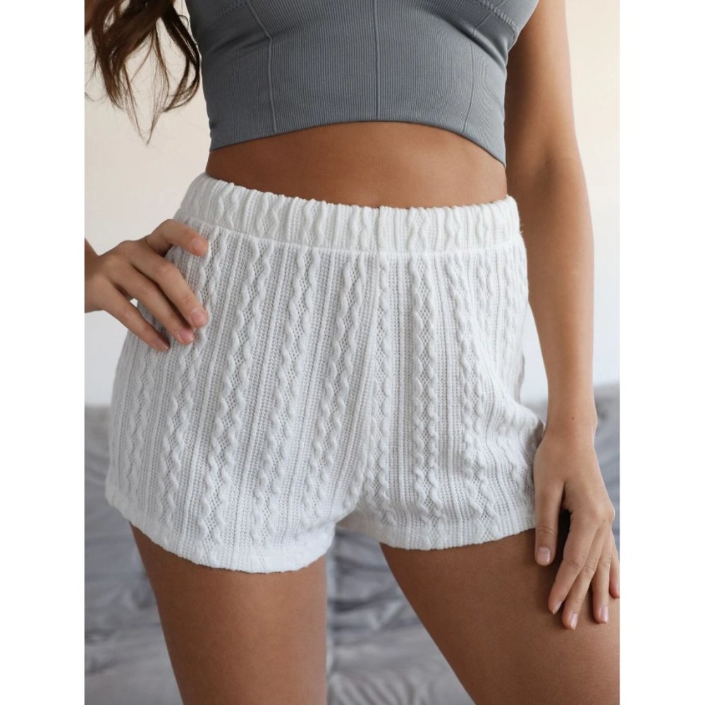 Cable Knit Lounge Shorts - Picture 7 of 10